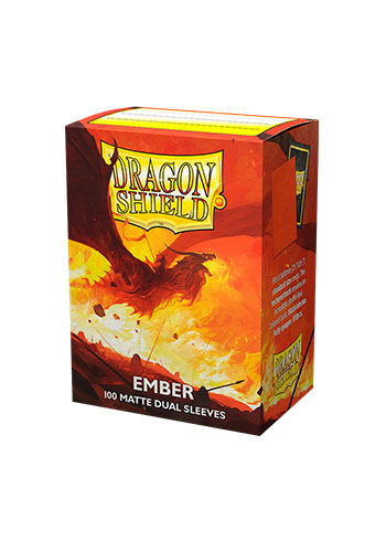 Shield Dragon Shield - Dual Matte - Ember (Vermelho Alaranjado) (100 unidades)